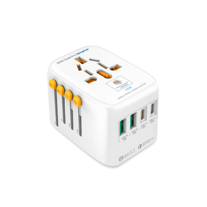 1WorldAdapter™ PD20W GaN Pro™ with 2 x USB-C PD3.2 & 2x USB-A QC4+ PPS Fast Charging Microdia