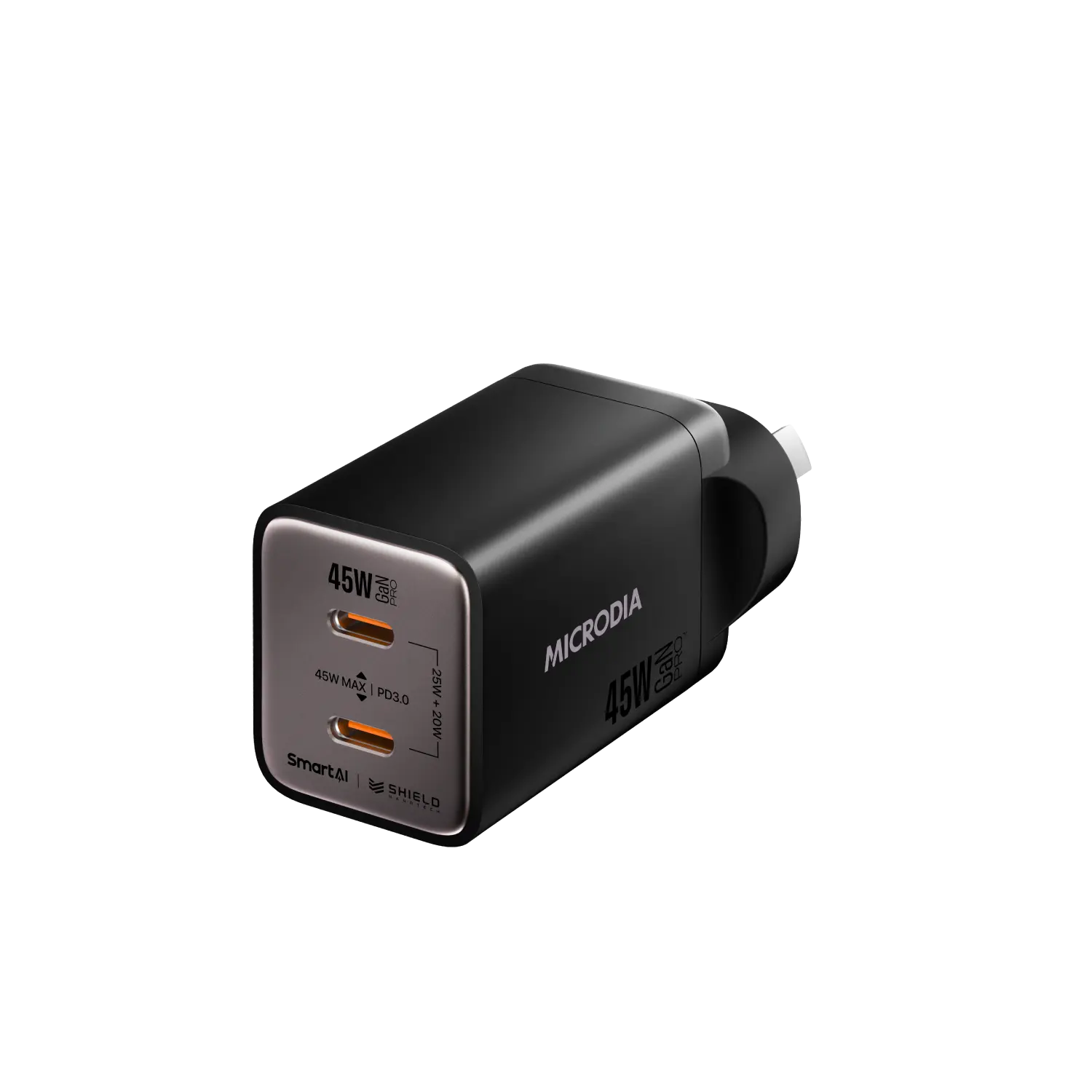 SMARTCube™ Nano 45W GaN Pro Wall Charger, Dual USB-C PD3.0 Microdia