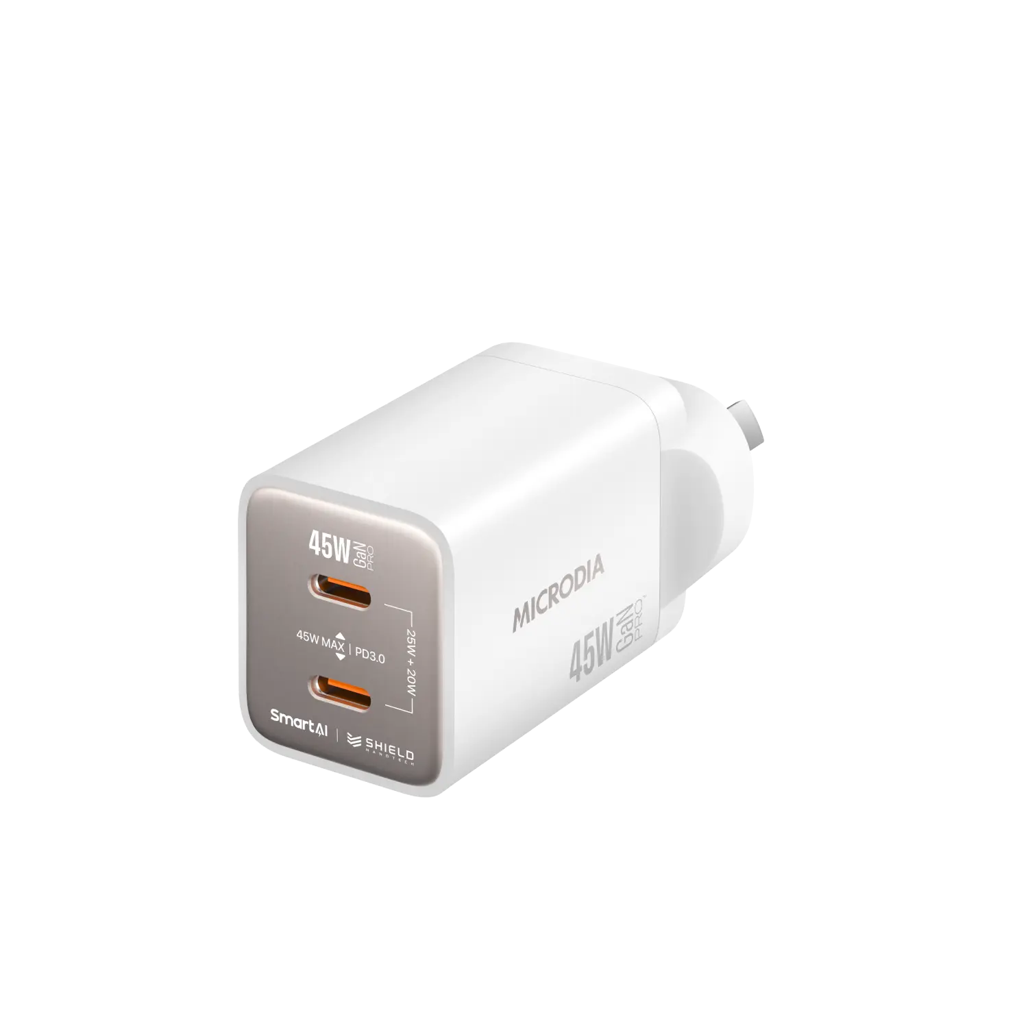 SMARTCube™ Nano 45W GaN Pro Wall Charger, Dual USB-C PD3.0 Microdia