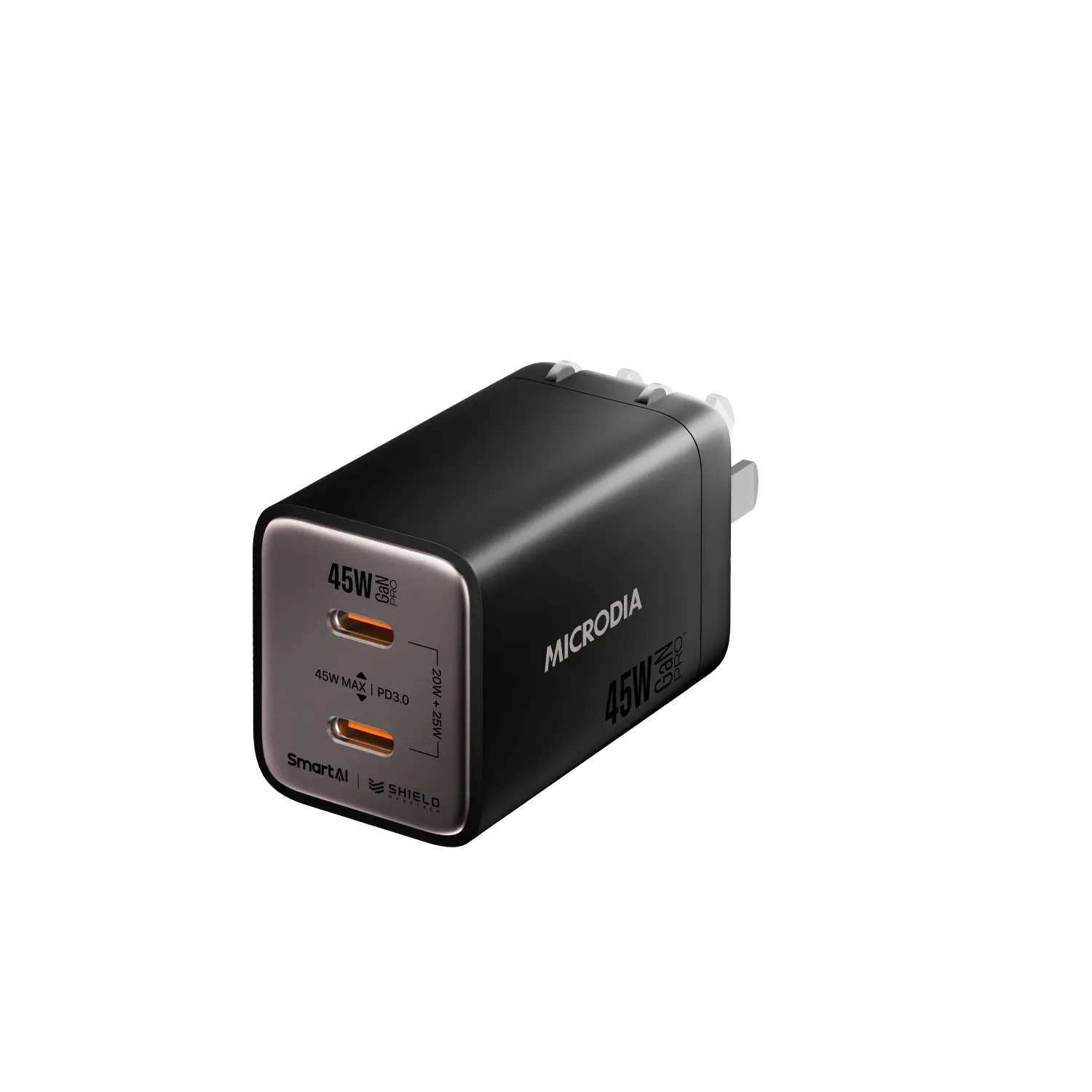 SMARTCube™ Nano 45W GaN Pro Wall Charger, Dual USB-C PD3.0 Microdia