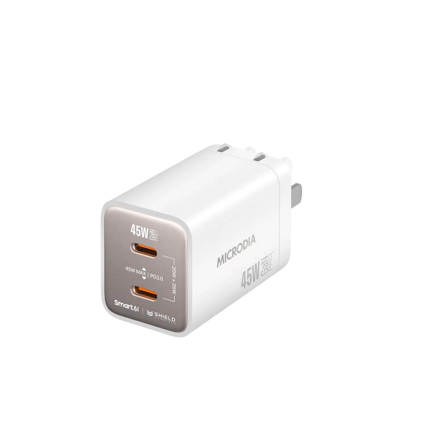 SMARTCube™ Nano 45W GaN Pro Wall Charger, Dual USB-C PD3.0 Microdia