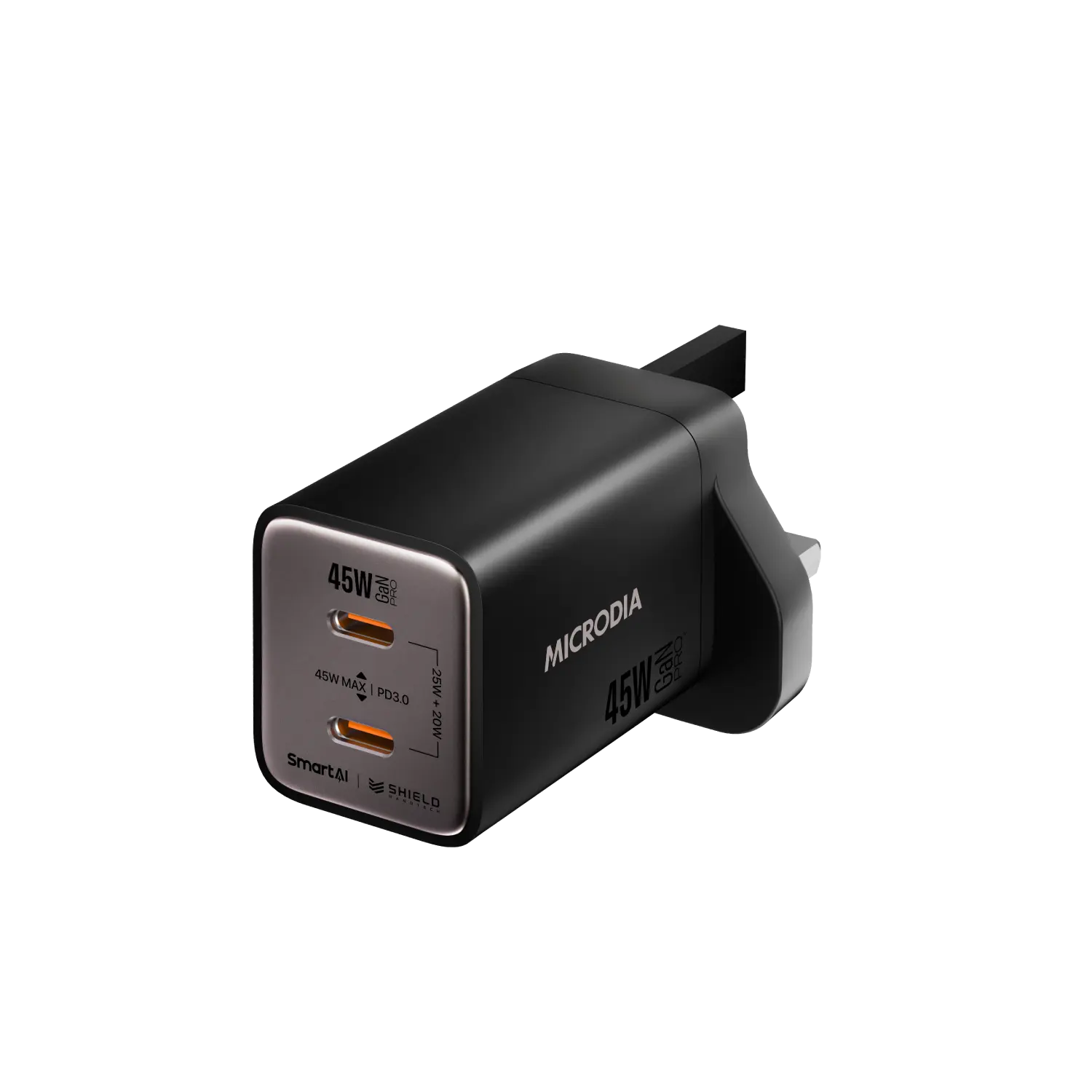 SMARTCube™ Nano 45W GaN Pro Wall Charger, Dual USB-C PD3.0 Microdia